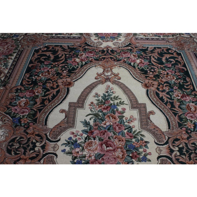 1980s French Aubusson Design Vintage Area Rug For Sale - Image 5 of 6