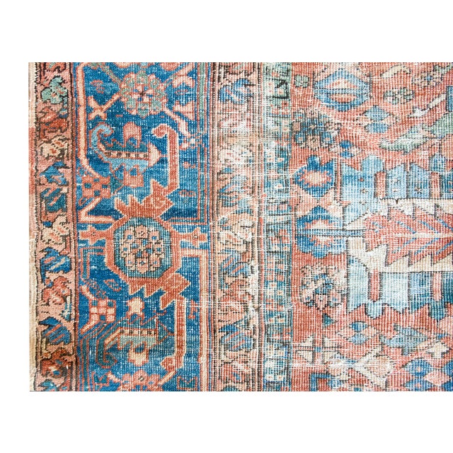 Early 20th Century Persian Heriz Rug For Sale - Image 12 of 15