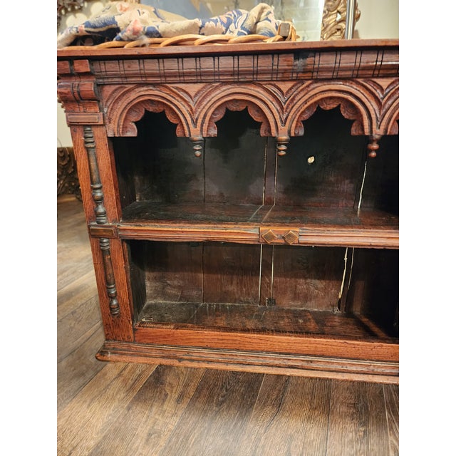 Brown Antique English Oak Lavery Cupboards For Sale - Image 8 of 12