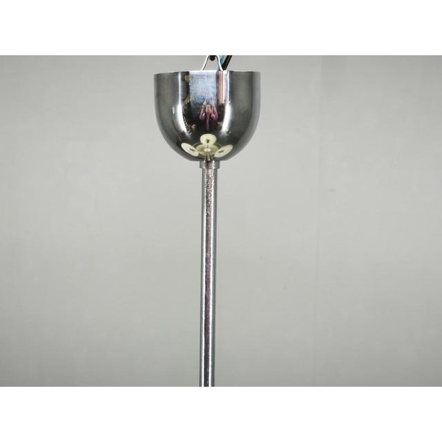 Cream Czech Art Deco Opaline Glass Chandelier, 1940s For Sale - Image 8 of 16
