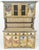 Yellow Rare Phenomenal Solid Teak Country Paint Decorated Painted Farm Style Cupboard For Sale - Image 8 of 12