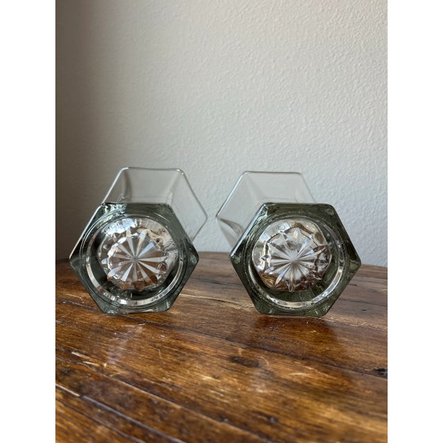 Set of 2 Vintage Hoosier Glass Vases For Sale In Dallas - Image 6 of 9