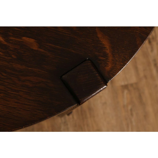 Stickley Early Gustav Stickley Mission Oak 26 Inch Round Table #439 For Sale - Image 4 of 18