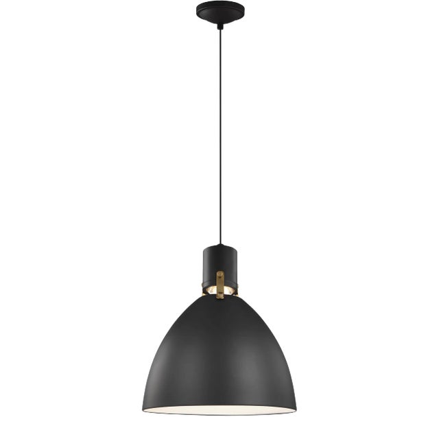 Sean Lavin by Visual Comfort Studio Brynne Small LED Pendant, Matte Black For Sale