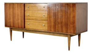 Mid-Century British Walnut and Brass Sideboard from Wrighton, 1960s