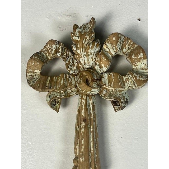 19th Century French Rococo Wall Mirror, Hand-Carved Wood, Distressed For Sale - Image 13 of 17