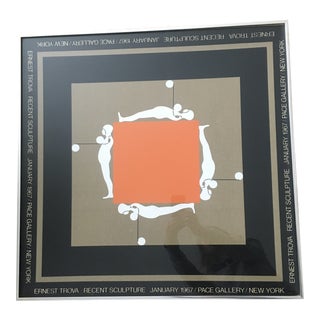 1967 Ernest Trova Pace Gallery Poster, Framed For Sale