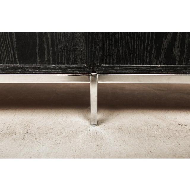 Sideboard in Black Oak and Chrome by Florence Knoll Bassett for Knoll International, 1960s For Sale - Image 4 of 18