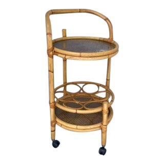 Vintage Bamboo Bart Cart For Sale