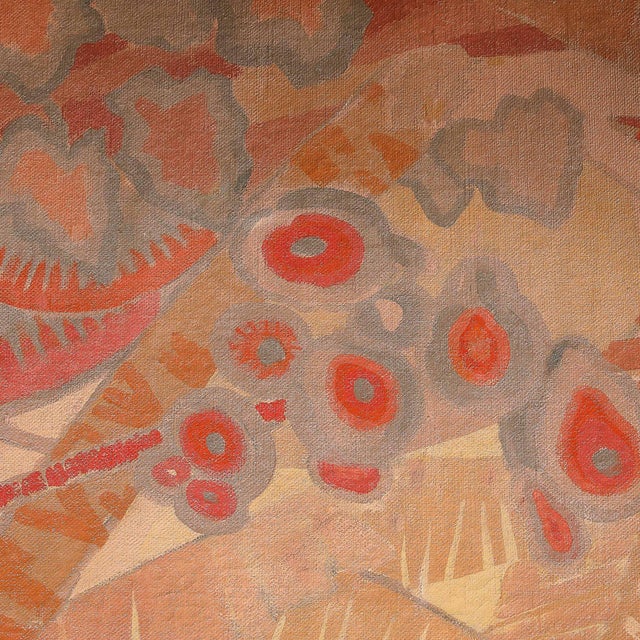 Art Deco Signed Gaston Andre Oil on Canvas Tropical Landscape of Palms For Sale - Image 10 of 15