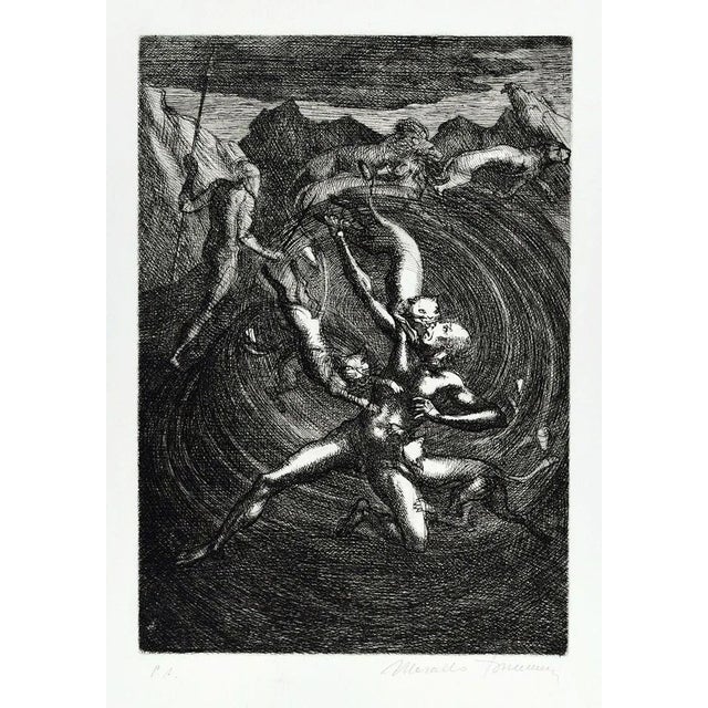Untitled - From ''Don Chisciotte'' - Original Etching by M. Tommasi - 1970 1970 For Sale