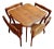 Mid-Century French Provencial-Style, Child-Size Nesting Table and Four Chairs For Sale
