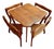 Vintage French Provencial-Style, Child-Size Nesting Table and Four Chairs For Sale