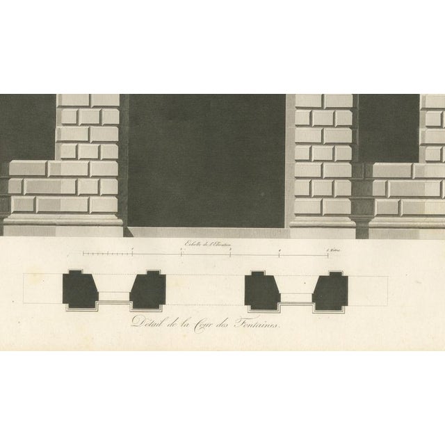 Early 19th Century Louis-Pierre Baltard, Cour Des Fontaines, 1803, Copperplate Engraving For Sale - Image 5 of 10