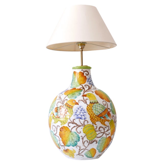 Large Mid-Century Modern Ceramic Table Lamp by Romano Innocenti, Italy, 1960s For Sale