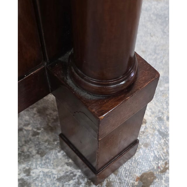 Brown Early 20th Century John Stuart French Empire-Style Walnut Commode With a Black Marble Top. For Sale - Image 8 of 16