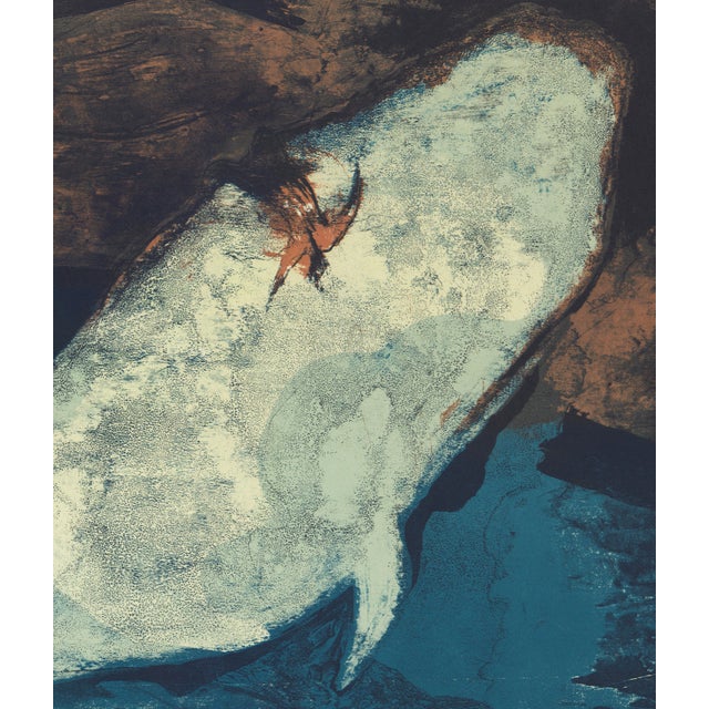 Contemporary 1968 "Moby Dick" Lithograph by Benton Spruance "The Death of the Pequod" (Ahab's Ship) For Sale - Image 3 of 6