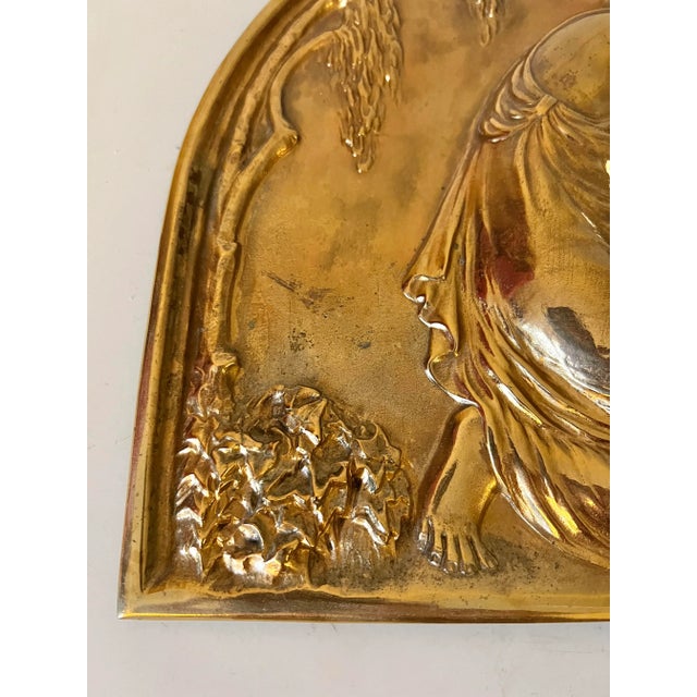 Vintage Bas Relief Arched Wall Hanging For Sale - Image 4 of 10