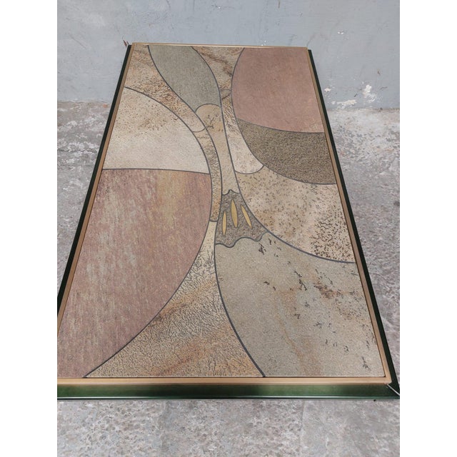 Gilded 24 Carat Coffee Table from Fedam, 1980s For Sale - Image 11 of 18