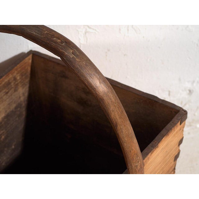 Wood Antique Chinese Wooden Basket For Sale - Image 7 of 9