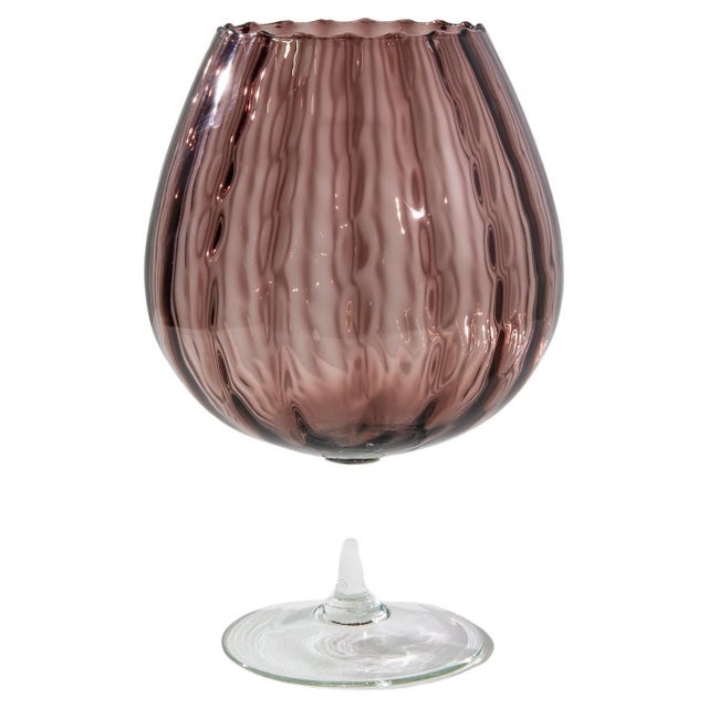 Mid-Century Modern 1960s Italian Glass Goblet For Sale - Image 3 of 18