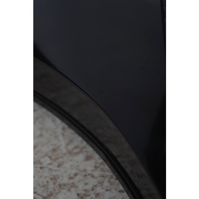 Vintage Art Deco Black Lacquer Swan Torichier Floor Lamp For Sale - Image 9 of 10