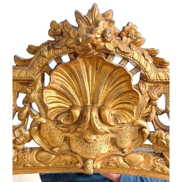 A Very Good Quality Mid 19th Century French Giltwood And Gesso Rectangular Overmantle Mirror, Having Sectioned Marginal...