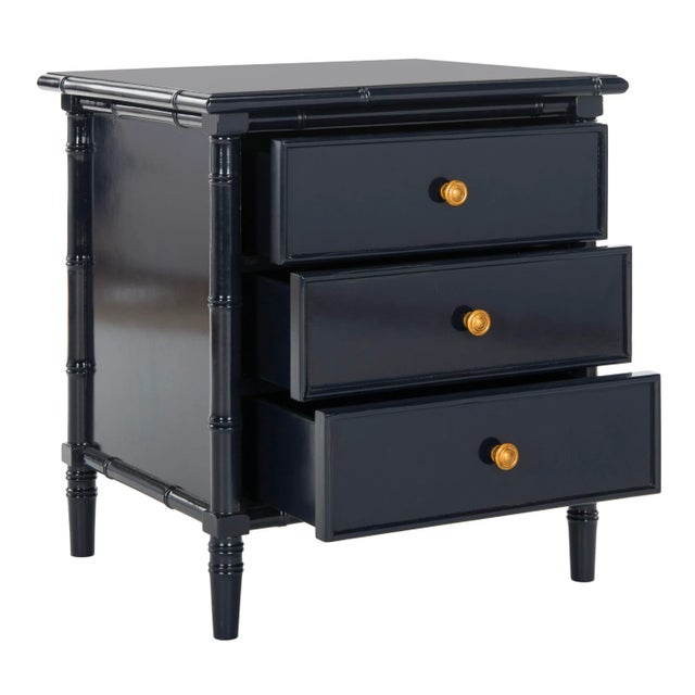 Designed to recreate the soothing aura of Tahiti’s beaches, this modern coastal 3-drawer nightstand is for any interior in...