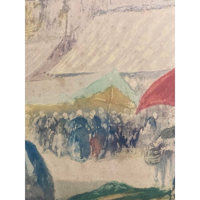 Georges Gobeau Dit Gobô, The Market of Douarnenez, Aquatint, 1890s-1910s, Framed For Sale - Image 6 of 18