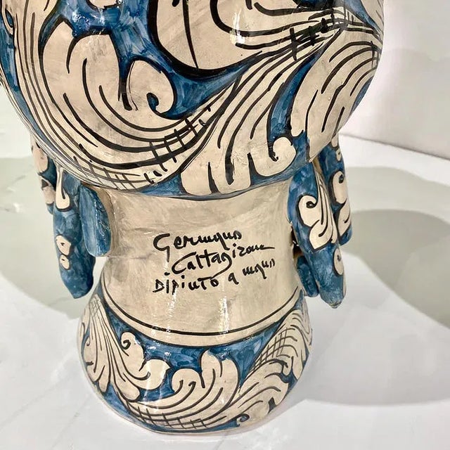 1980s 1980s Vintage Italian Signed Morris Figure Vases For Sale - Image 5 of 8