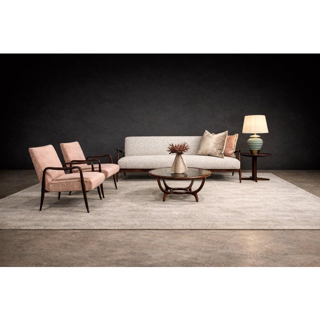 A refined study in line, proportion, and material intelligence, this rare sofa by Giuseppe Scapinelli captures the essence...