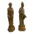 Pair of Vintage/Antique Ceramic Asian Scholar Figures on Pedestal Bases Set of 2 For Sale