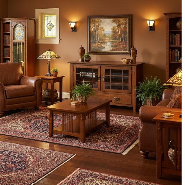 Mission Quarter Sawn Oak 48" Tv Stand For Sale - Image 13 of 15