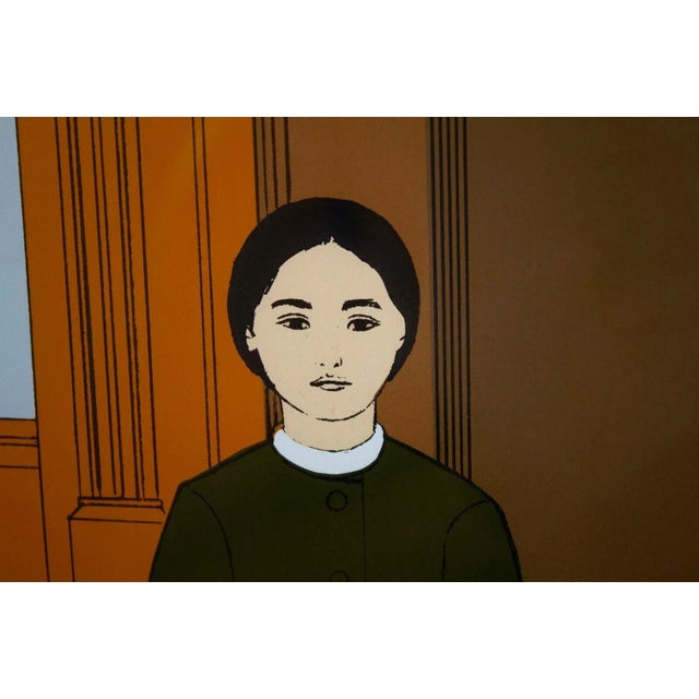 Brown 1971 Reflection Signed Modern Realist Serigraph on Paper 2/225 Framed by Will Barnet For Sale - Image 8 of 12