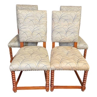 Dining Chairs by Century With Barley Twist Legs S/4 For Sale