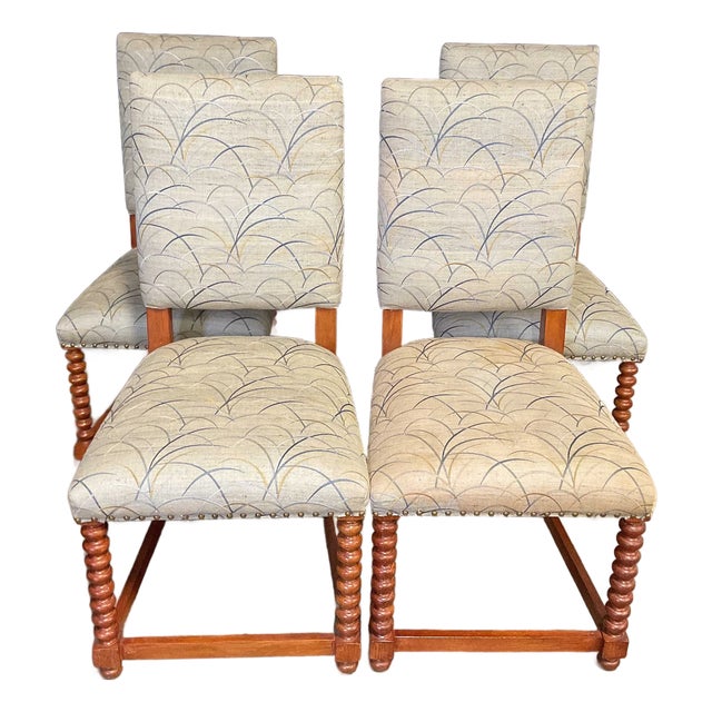 Dining Chairs by Century With Barley Twist Legs S/4 For Sale