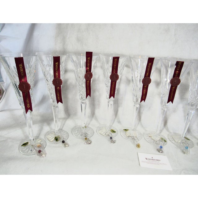 Vintage "12 Days of Christmas" Waterford Lead Crystal Glasses in Boxes + Charms - 12 pcs For Sale In New Orleans - Image 6 of 17