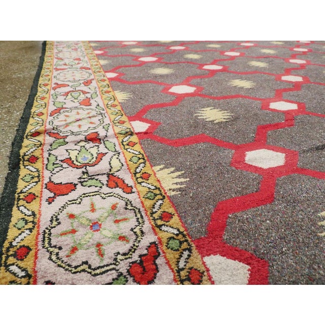 Galerie Shabab Collection Mid-20th Century Indian Agra Silk Room Size Rug For Sale In New York - Image 6 of 9