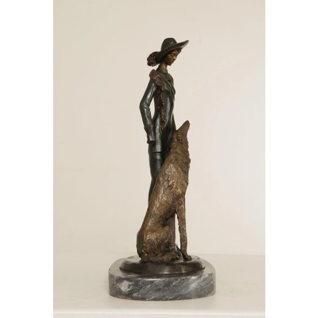Mid 20th Century Art Deco Style 'The Walk' Bronze Sculpture After Demetre Chiparus For Sale - Image 4 of 13