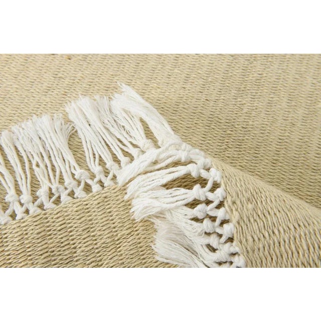 Beige Striped Hemp Runner Rug For Sale - Image 13 of 18