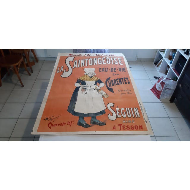 Vintage Poster La Saintongeoise by M.Tanzemis, 1901 For Sale - Image 10 of 15