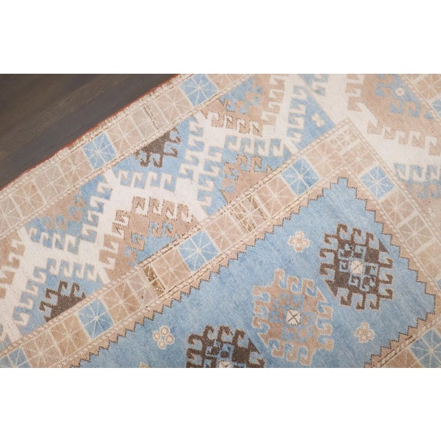 Turkish Sky Blue Turkish Konya Rug rug no.j4306 For Sale - Image 3 of 7