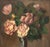 Modern Illegibly Signed Still Life of Roses Oil, 1930 For Sale - Image 3 of 7