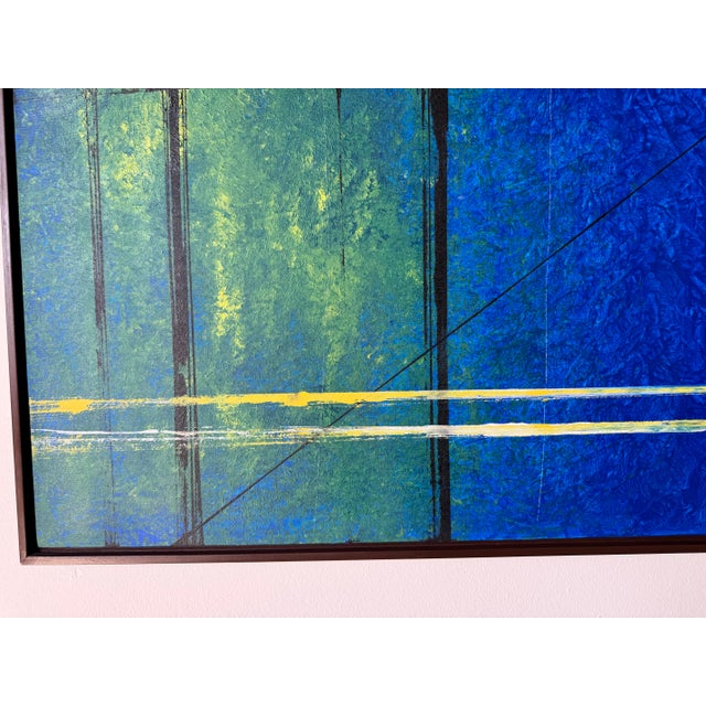 Vintage Expressionist Abstract Acrylic on Canvas Painting - Signed For Sale - Image 9 of 11