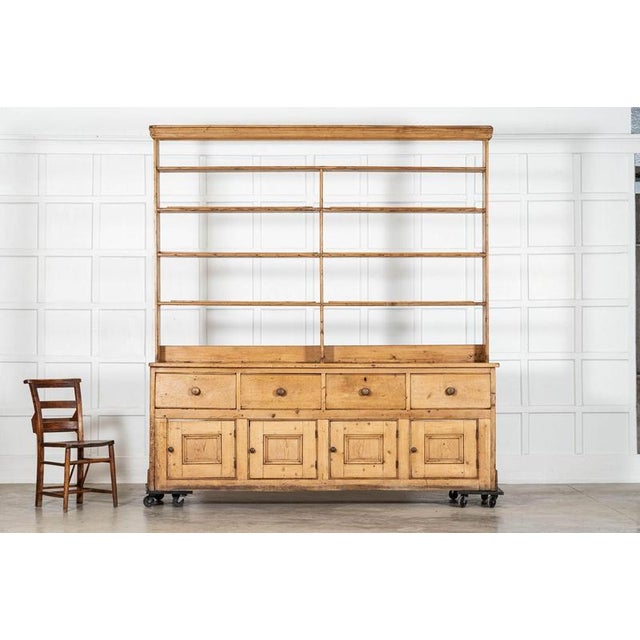 Large Antique English Vernacular Pine Dresser, 1830 For Sale - Image 4 of 18