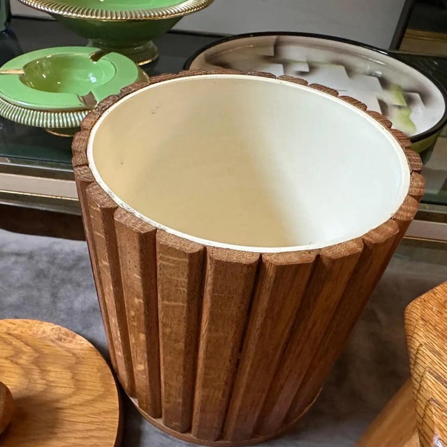 Set of Three 1960s Scandinavian Style Wood European Ice Buckets For Sale - Image 9 of 10