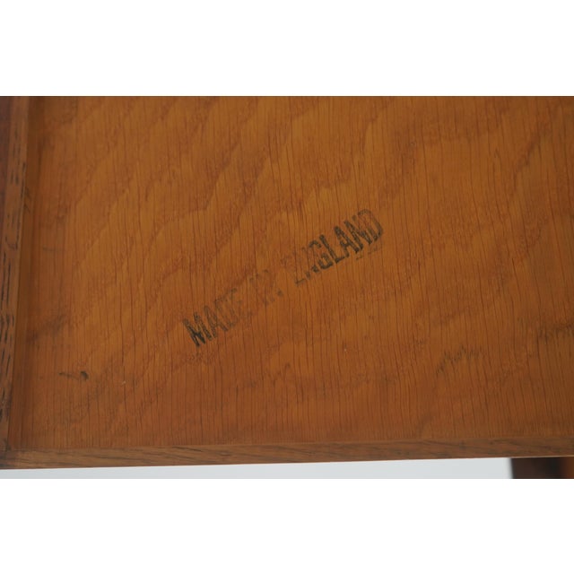 English Yew Wood Custom Made 3 Drawer Dressing Table For Sale - Image 17 of 17