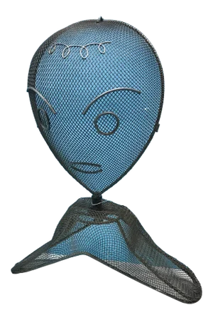 1950s Fredric Weinberg Wire Mesh Bust Head Display Mannequin