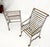 Heavy Antique Wrought Iron Outdoor Chairs His & Hers For Sale - Image 11 of 18