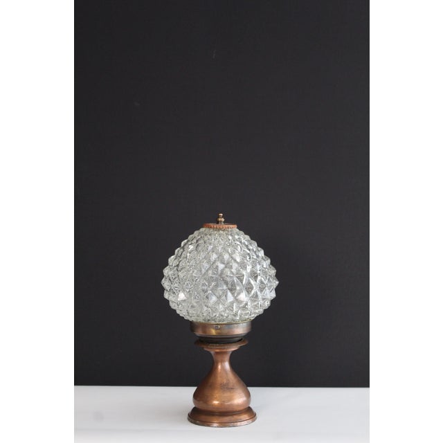 1930s Country French Pressed Crystal and Copper For Sale - Image 4 of 11